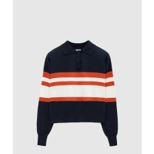 [LOEWE-로에베]코튼 폴로 스트라이프 스웨터