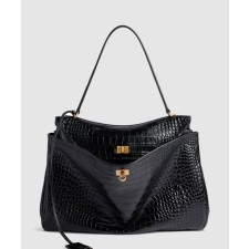 [BALENCIAGA-발렌시아가] 로데오 라지 크로커다일 엠보싱 핸드백 789744