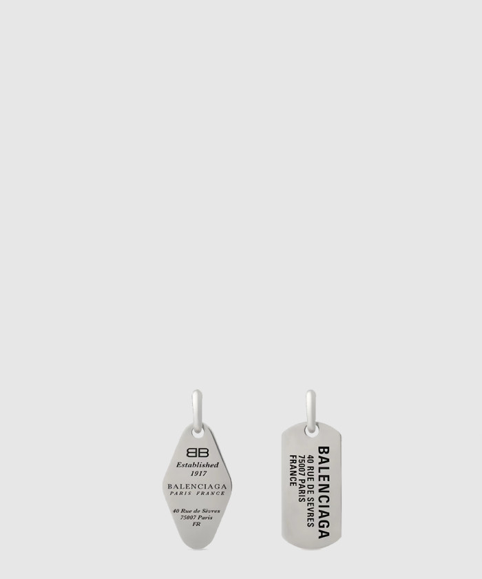 [BALENCIAGA-발렌시아가]앤티크 실버에 태그 귀걸이 748070