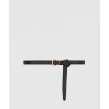 [SAINT LAURENT-생로랑] 베지터블 태닝 가죽 소재의 슬림 벨트 782076