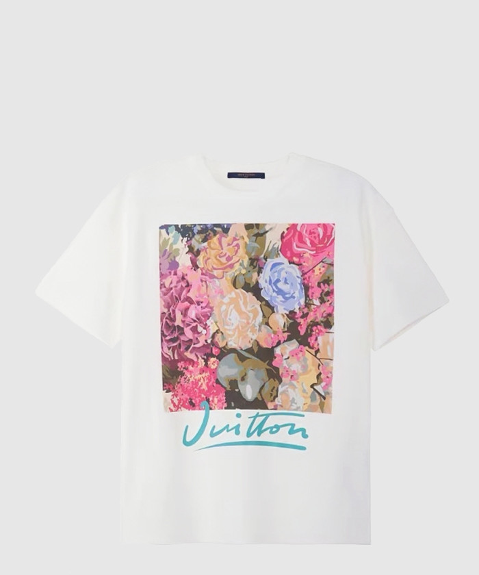 [LOUIS VUITTON-루이비통]쇼트 슬리브드 코튼 크루넥 1AAGWP