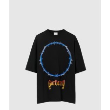 [BURBERRY-버버리]가시 덩쿨 로고 프린트 코튼 오버사이즈 티셔츠 80702431