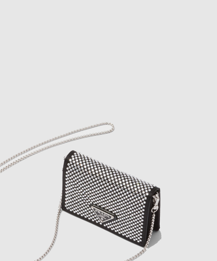 [PRADA-프라다]숄더 스트랩이 달린 시퀸 카드 홀더 1MR024