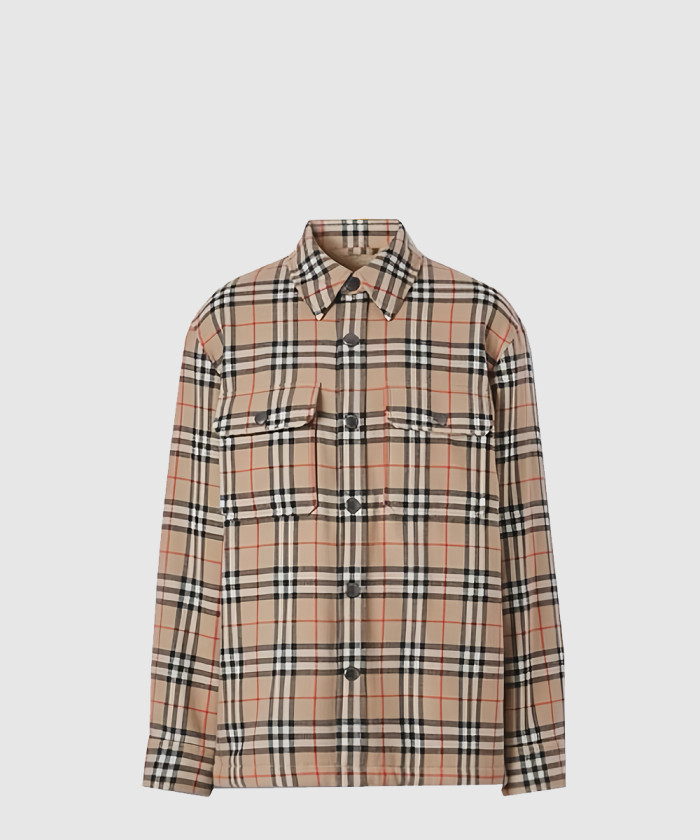 [BURBERRY-버버리]체크 빈티지 울 코튼 자켓 80438391