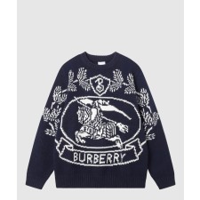 [BURBERRY-버버리]로고 인타르시아 울 블렌드 스웨터 80587641