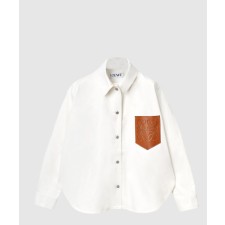 [LOEWE-로에베]데님 가죽 포켓 오버셔츠