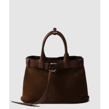 [PRADA-프라다]버클 미디엄 스웨이드 핸드백 1BA434
