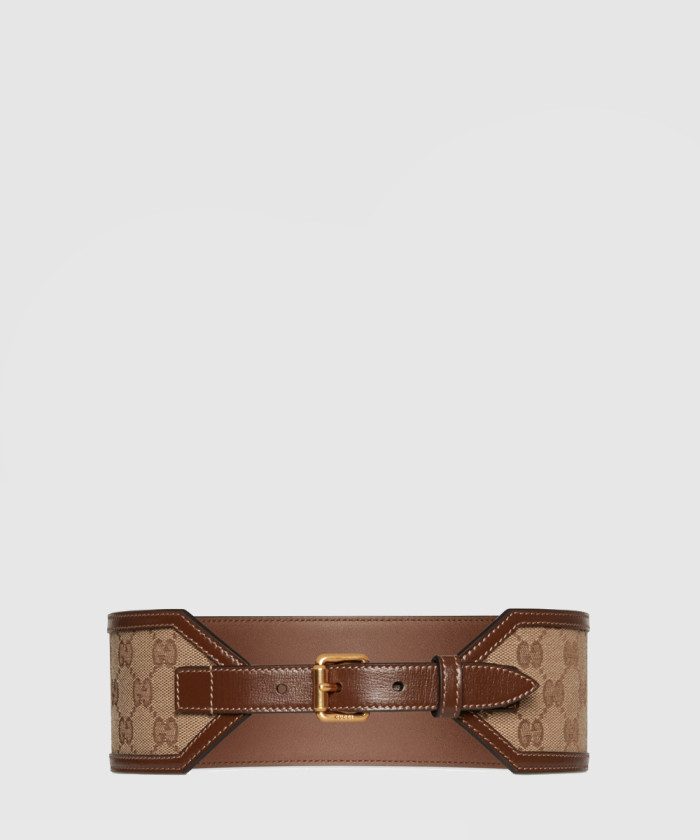 [GUCCI-구찌]GG 슈프림 캔버스 와이드 벨트 678695