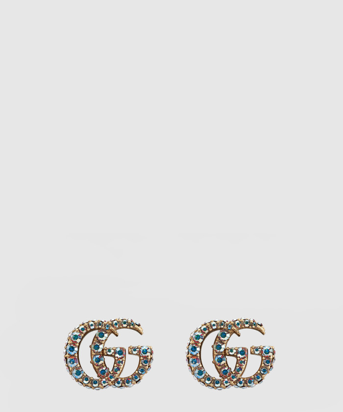 [GUCCI-구찌]크리스털 더블 G 귀걸이 753886