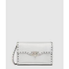 [VALENTINO-발렌티노]스몰 락스터드 그레인 메탈릭 송아지가죽 크로스바디백