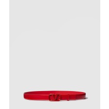 [VALENTINO-발렌티노]브이로고 시그니처 유광 송아지 가죽 벨트