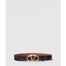 [VALENTINO-발렌티노]브이로고 볼드 에디션 유광 송아지 가죽 벨트