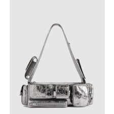 [BALENCIAGA-발렌시아가]여성 수퍼비지 XS 메탈라이즈드 슬링백 실버 762516