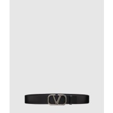 [VALENTINO-발렌티노]브이로고 시그니처 유광 송아지 가죽 벨트