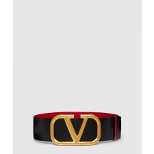 [VALENTINO-발렌티노]유광 송아지 가죽 브이로고 시그니처 리버시블 벨트