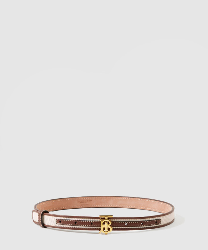 [BURBERRY-버버리]캔버스 레더 TB 벨트 80442671