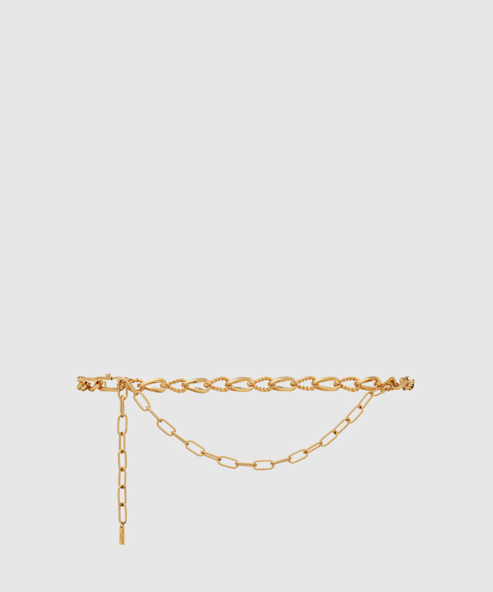 [SAINT LAURENT-생로랑]메탈 이중 체인 벨트 660507