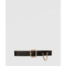 [SAINT LAURENT-생로랑]사각 체인 버클 벨트 640575