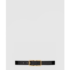 [SAINT LAURENT-생로랑]크로커다일 엠보스드 가죽 소재의 더블 버클 벨트  6698651
