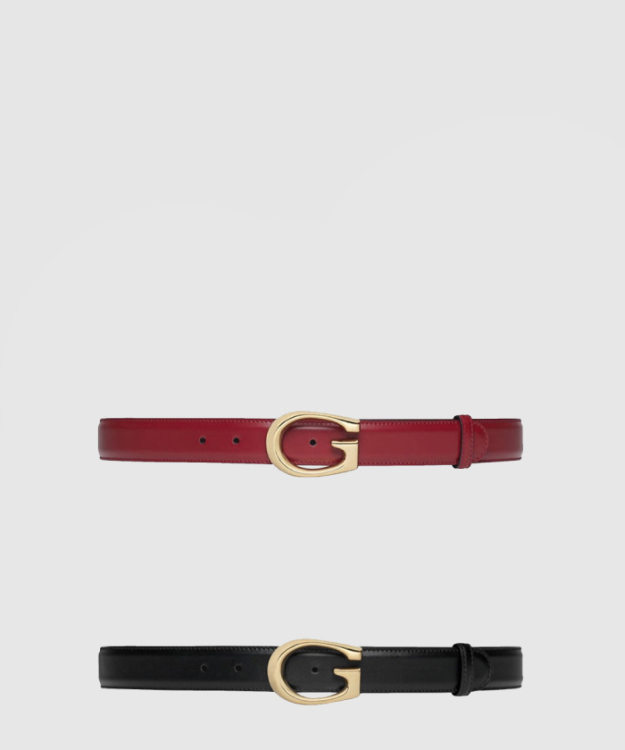 [GUCCI-구찌]G 버클 레더 벨트 655566