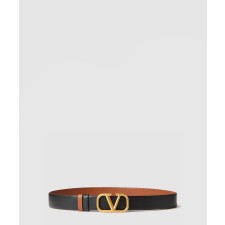 [VALENTINO-발렌티노]엘크프린팅 송아지 가죽 양면벨트