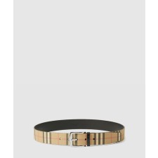 [BURBERRY-버버리]빈티지 체크 및 가죽 벨트  80527821