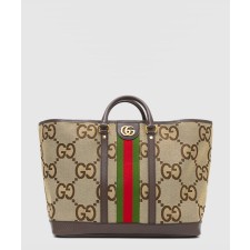 [GUCCI-구찌]점보 GG 베이지 미디엄 레더 토트백 756660