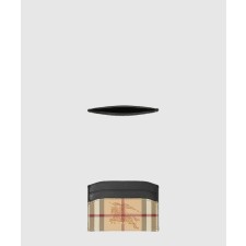 [BURBERRY-버버리]헤이마켓 체크캔버스 레더 카드 케이스 80328661