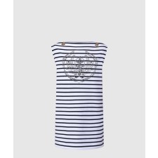 [LOUIS VUITTON-루이비통]스트라이프와 앵커 모티브가 돋보이는 티셔츠 드레스 1AFLMD
