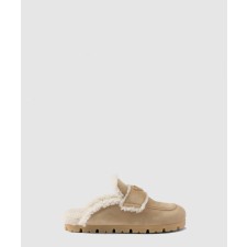[PRADA-프라다]스웨이드 및 시어링 슬리퍼 1S711M