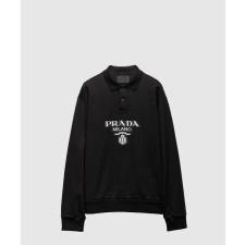 [PRADA-프라다]롱 슬리브 코튼 폴로 셔츠 UJL77B