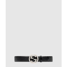 [GUCCI-구찌]인터로킹 G 버클 구찌 시그니처 벨트 411924