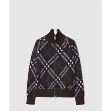 [BURBERRY-버버리]체크 울 블렌드 트랙 재킷 80950831