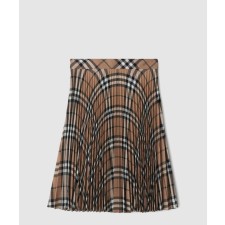 [BURBERRY-버버리]플리츠 체크 울 블렌드 스커트 80956571