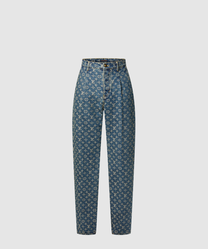 [LOUIS VUITTON-루이비통]모노그램 데님 테일러드 팬츠 1AGIUW