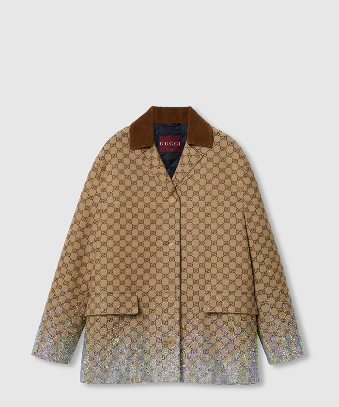 [GUCCI-구찌]자수 GG 캔버스 코트 811616