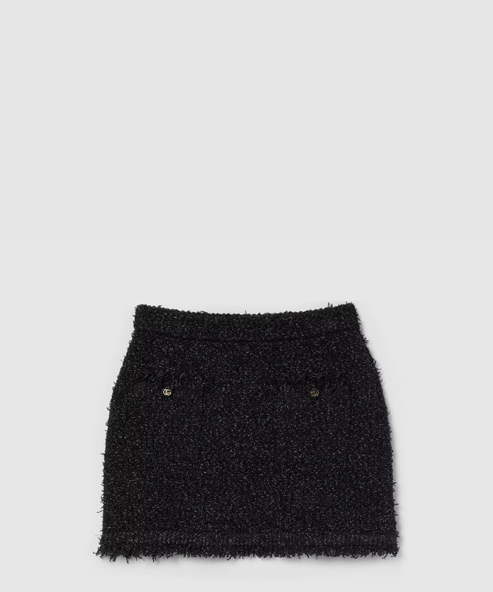 [GUCCI-구찌]라메 및 비스코스 미니 스커트 811556