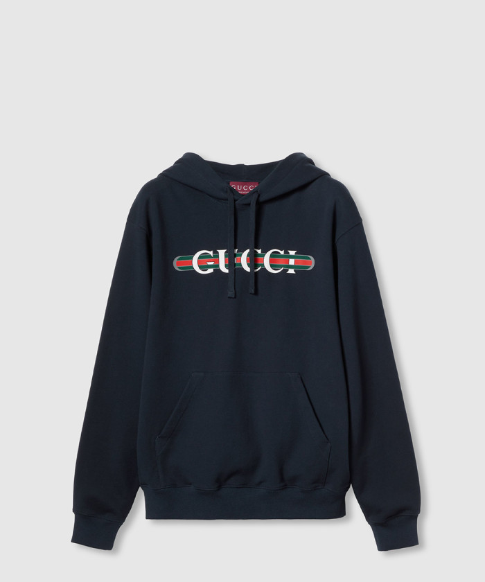 [GUCCI-구찌]프린트 코튼 저지 후드 스웨트셔츠 788771