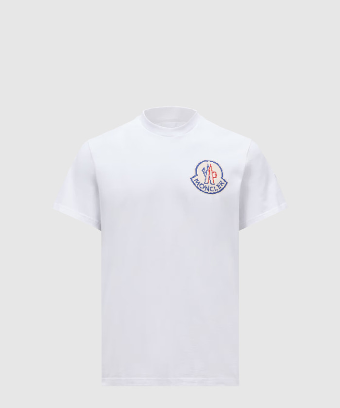 [MONCLER-몽클레어]픽셀 로고 코튼 티셔츠