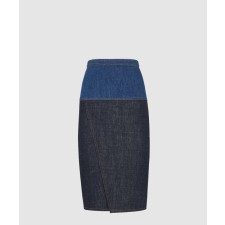 [FENDI-펜디]투톤 데님 스커트 FLQ588