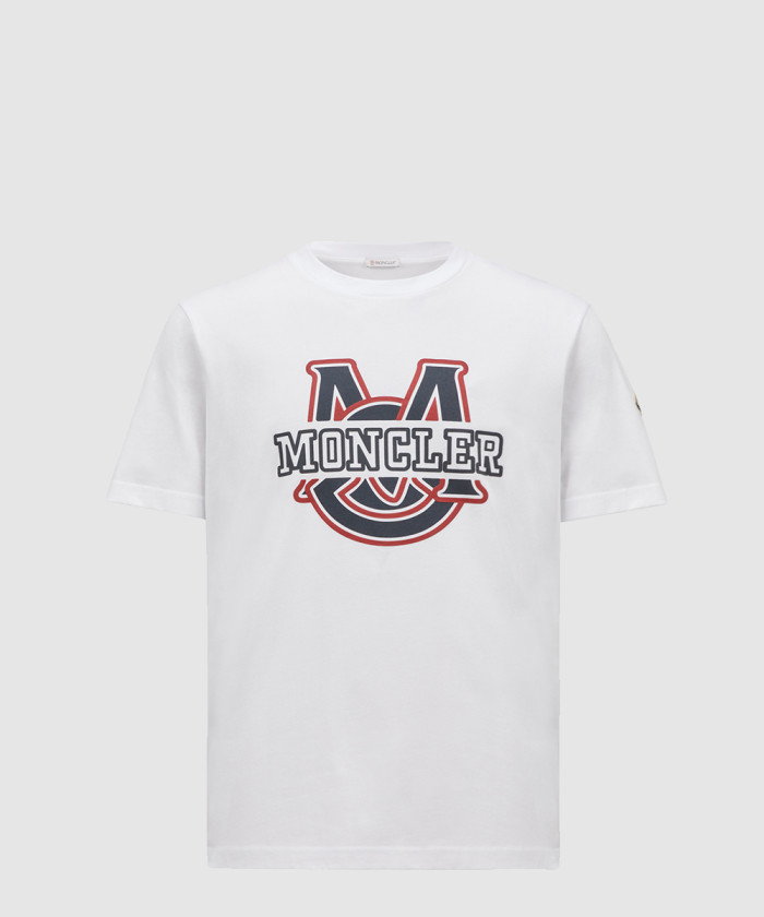 [MONCLER-몽클레어]바시티 로고 모티프 코튼 티셔츠