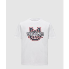 [MONCLER-몽클레어]바시티 로고 모티프 코튼 티셔츠