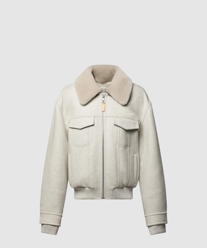 [LOUIS VUITTON-루이비통]울 블루종 위드 시어링 칼라 1AGIRY