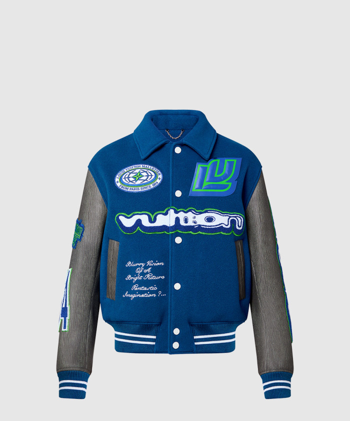 [LOUIS VUITTON-루이비통]자수 Varsity 블루종 1ABY5P