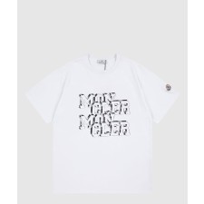 [MONCLER-몽클레어]로고 패치 코튼 티셔츠