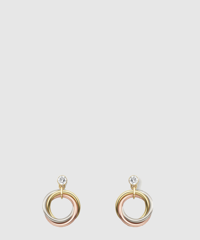 [CARTIER-까르띠에]브릴리언트 컷 다이아몬드 이어링 B8301462