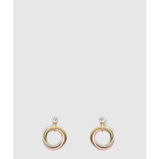[CARTIER-까르띠에]브릴리언트 컷 다이아몬드 이어링 B8301462