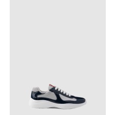 [PRADA-프라다]가죽 및 기능성 소재 스니커즈 4E3400
