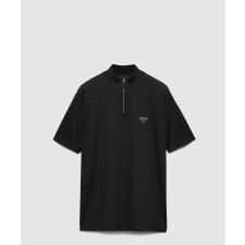 [PRADA-프라다]쇼트 슬리브 피케 및 리나일론 모크 터틀넥 UJN917