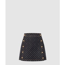 [LOUIS VUITTON-루이비통]모노그램 데님 미니 스커트 1AGNDZ